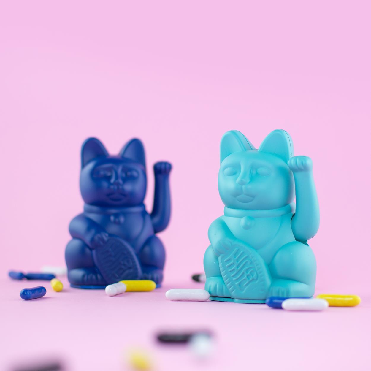 Winkekatze Mini Dunkelblau