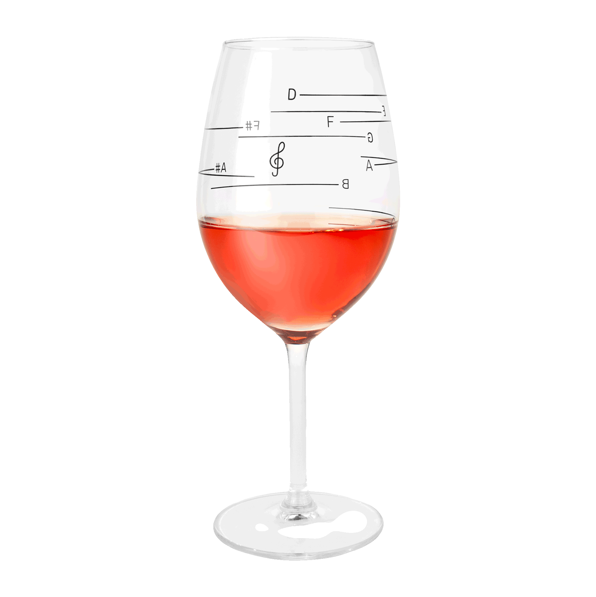 Glass of Music – Geschenkidee Weinglas mit Tonleiter
