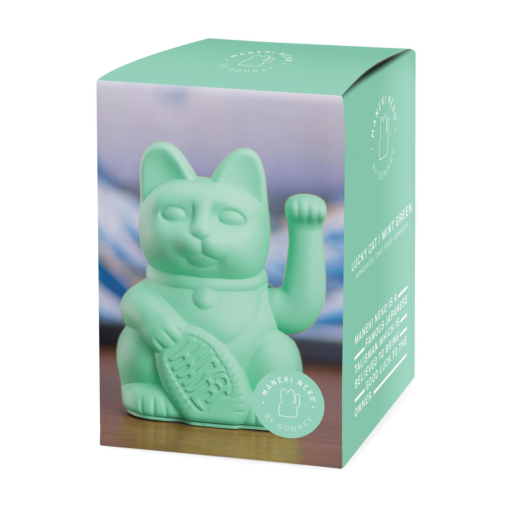 Winkekatze Minzgrün Packageshot