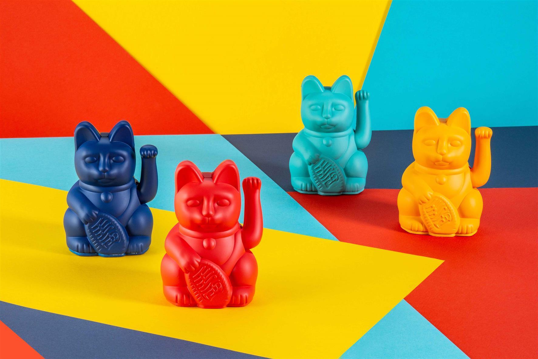 Winkekatze Mini Dunkelblau