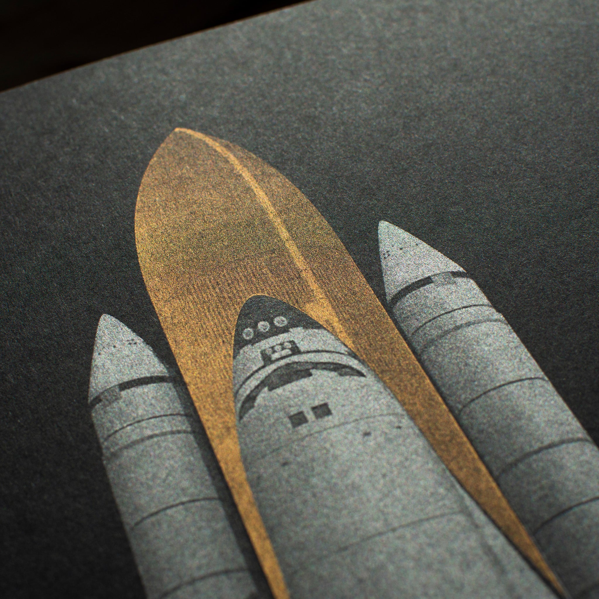 Risographie Artprint Space Shuttle