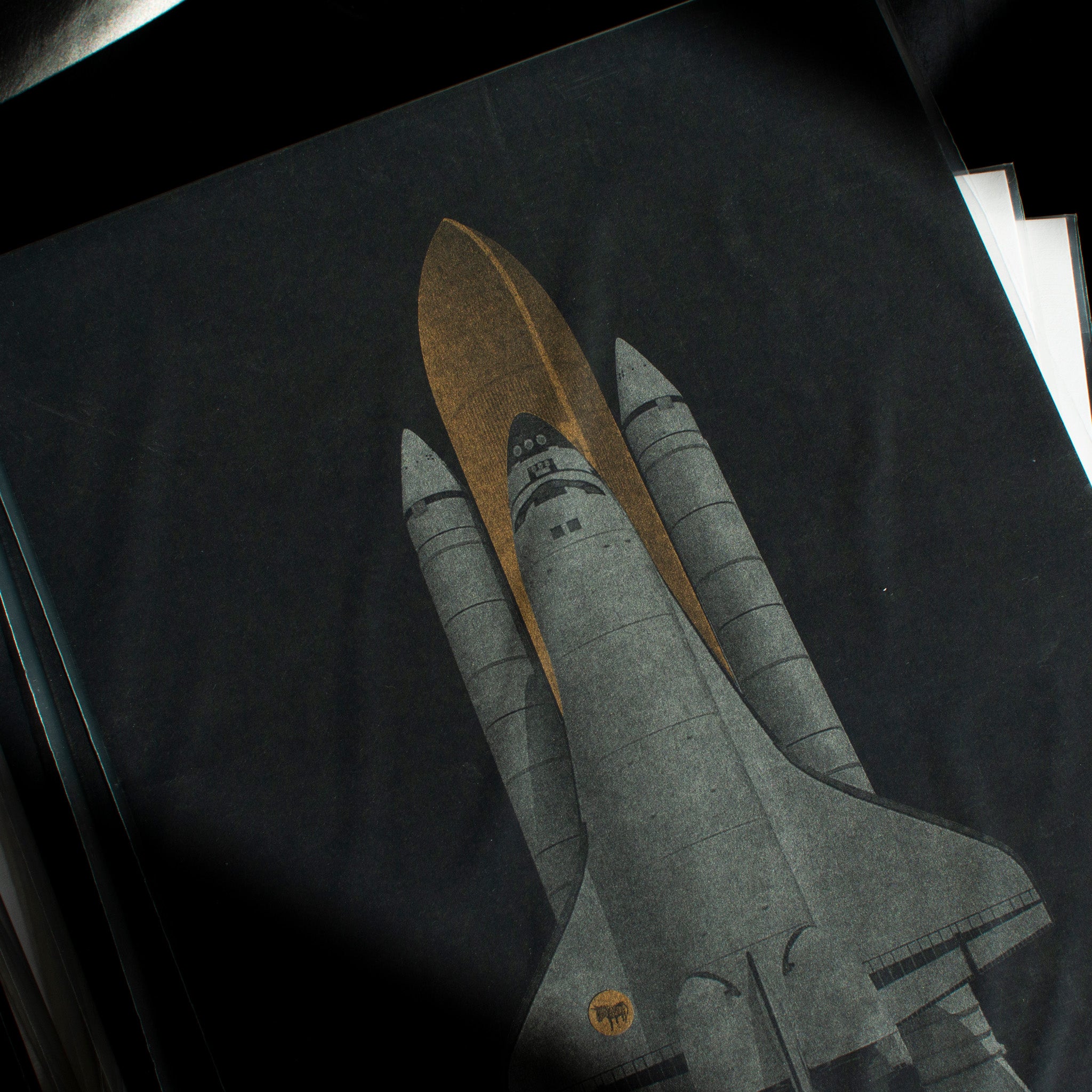 Risographie Artprint Space Shuttle