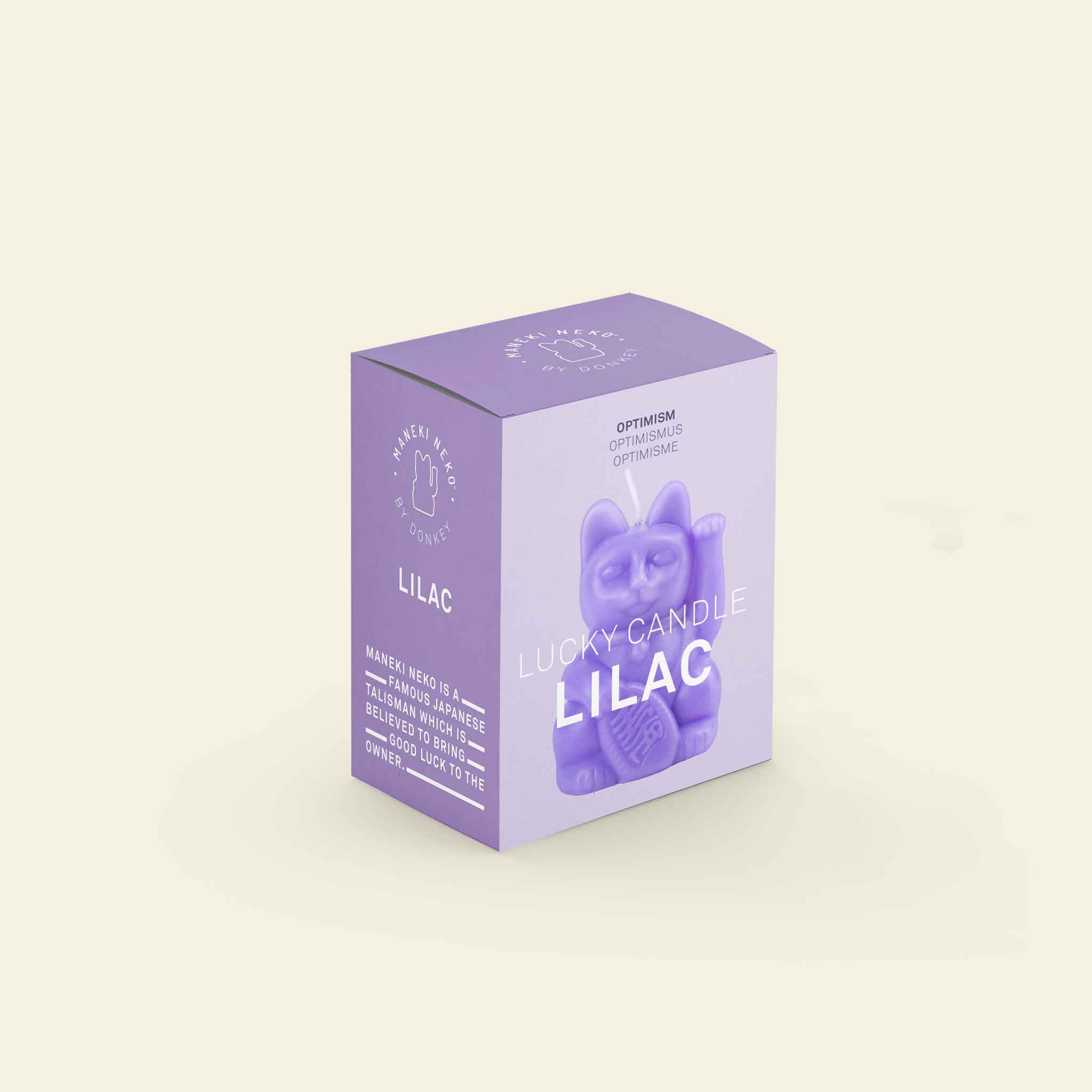 Verpackung Lucky Cats Kerze Lila