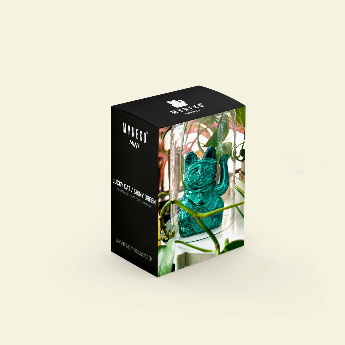 Lucky Cat Mini Shiny Green "Oraya"