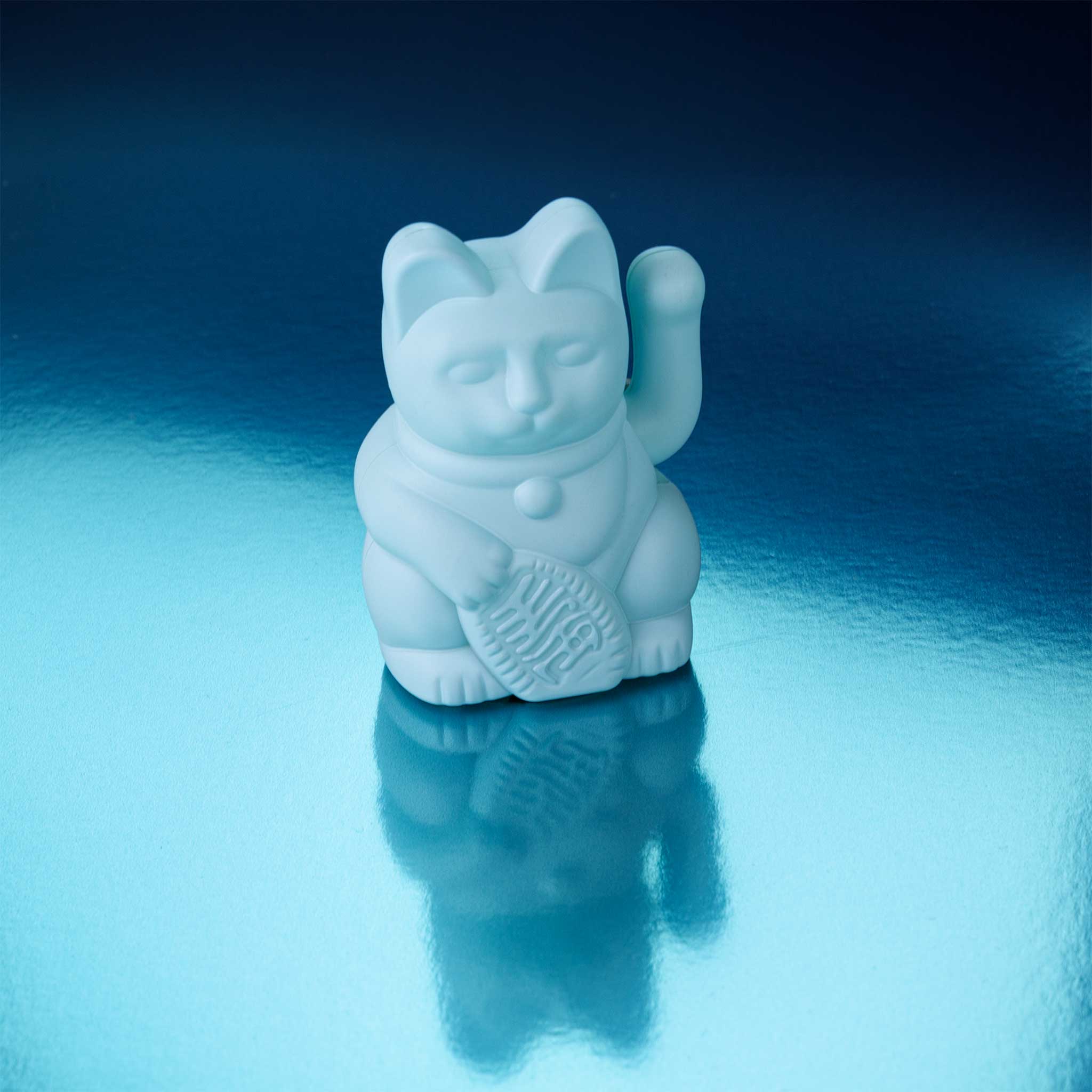 Winkekatze Solar Hellblau