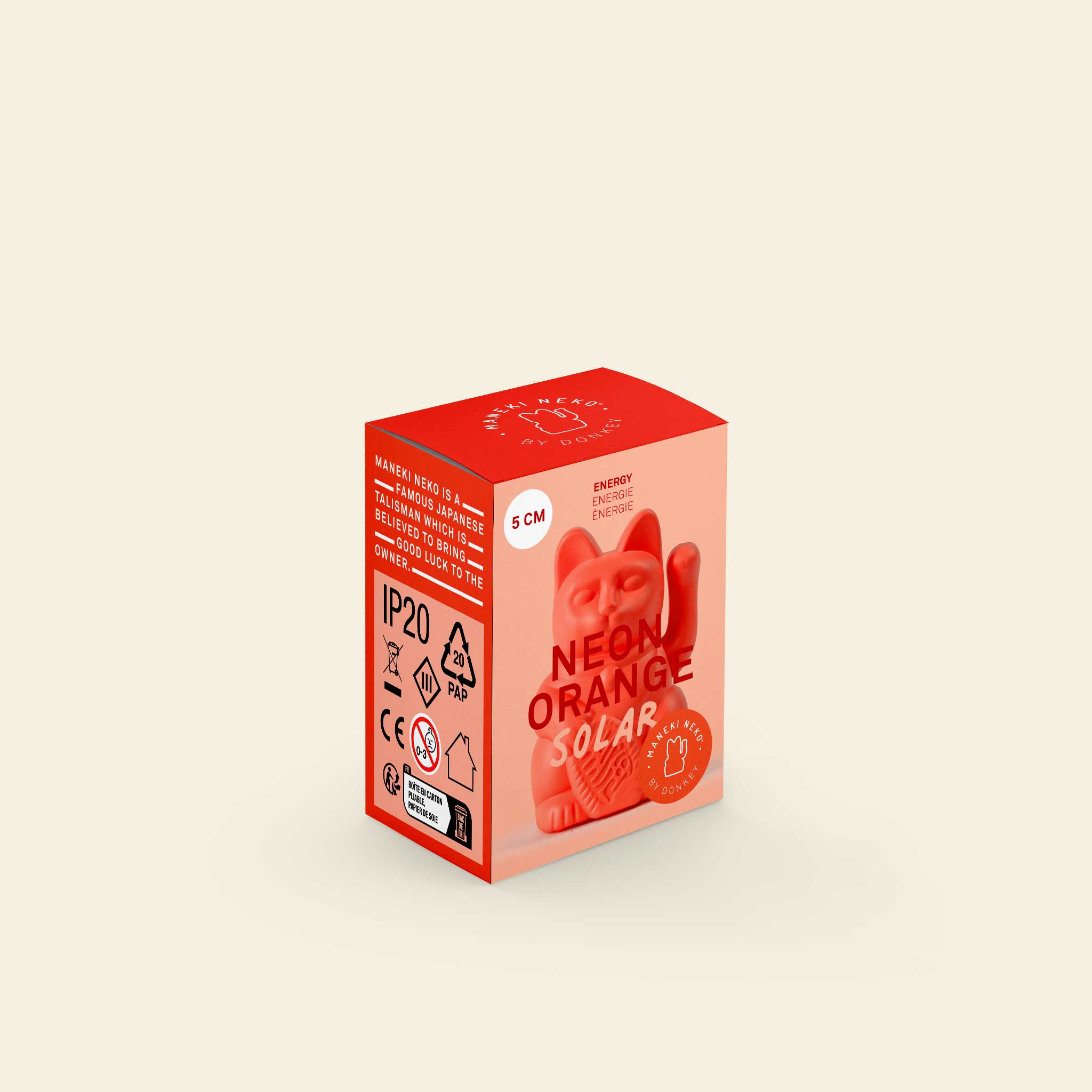 Winkekatze Solar Neon Orange