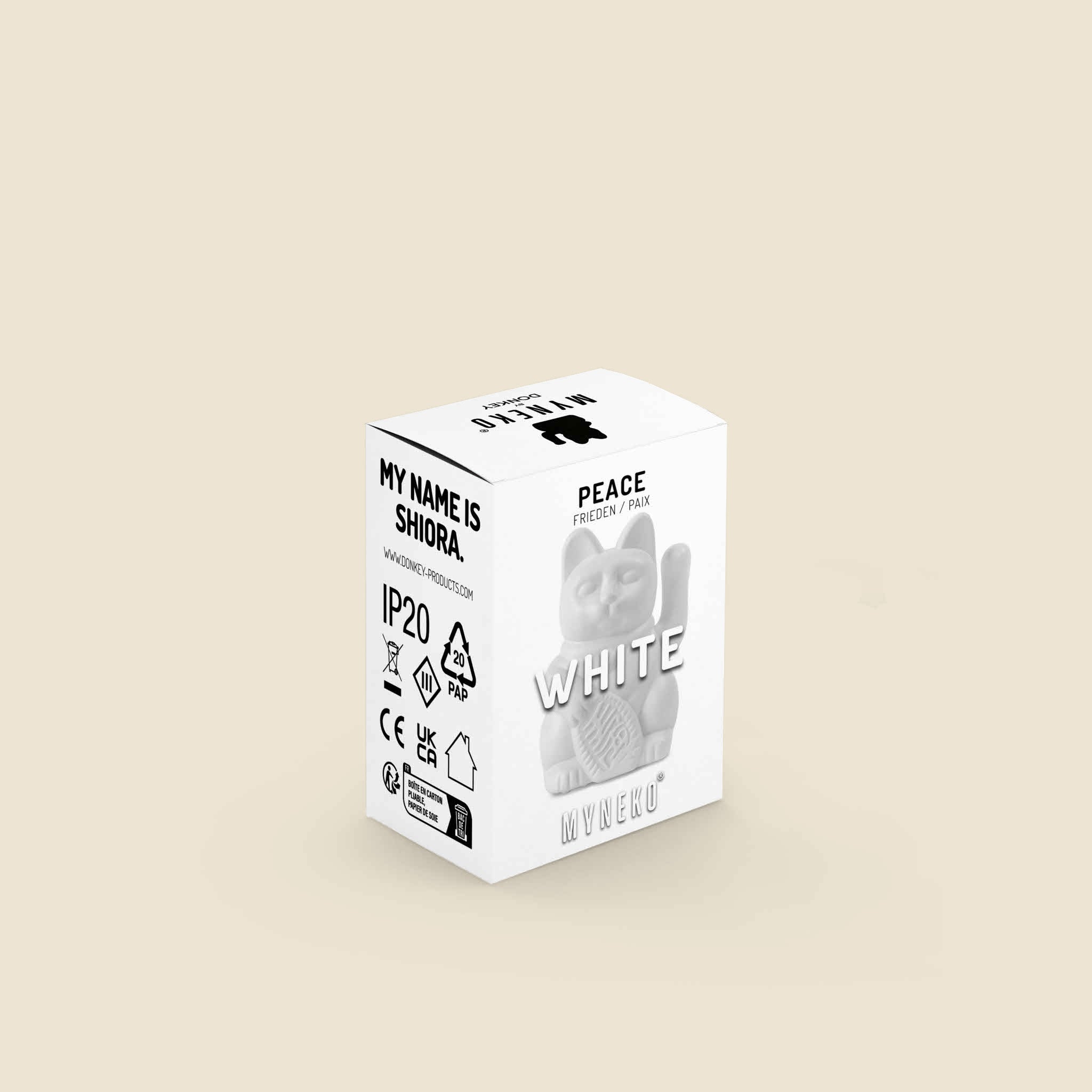 Winkekatze Solar Weiß