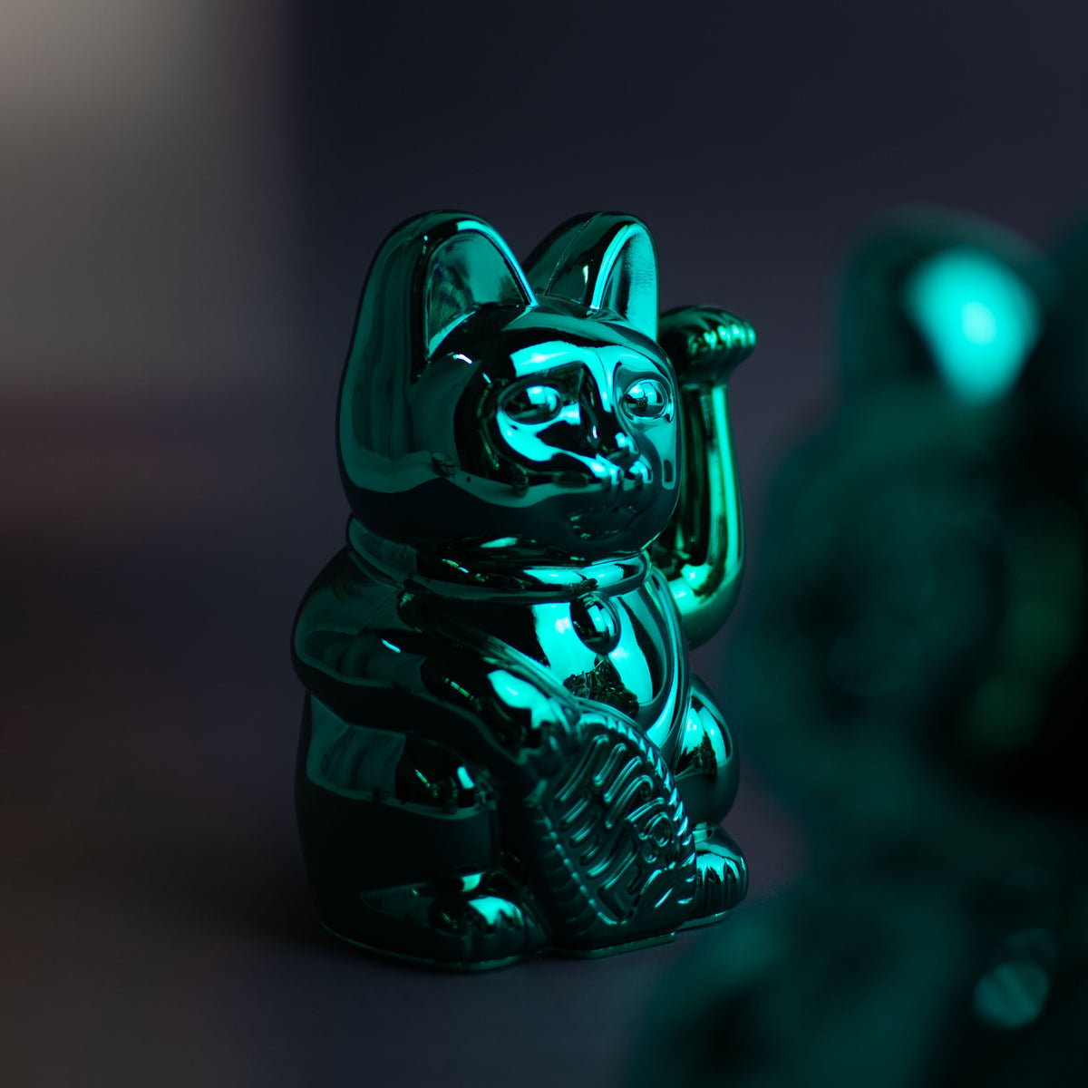 Lucky Cat Cosmic Edition Uranus Shiny Teal