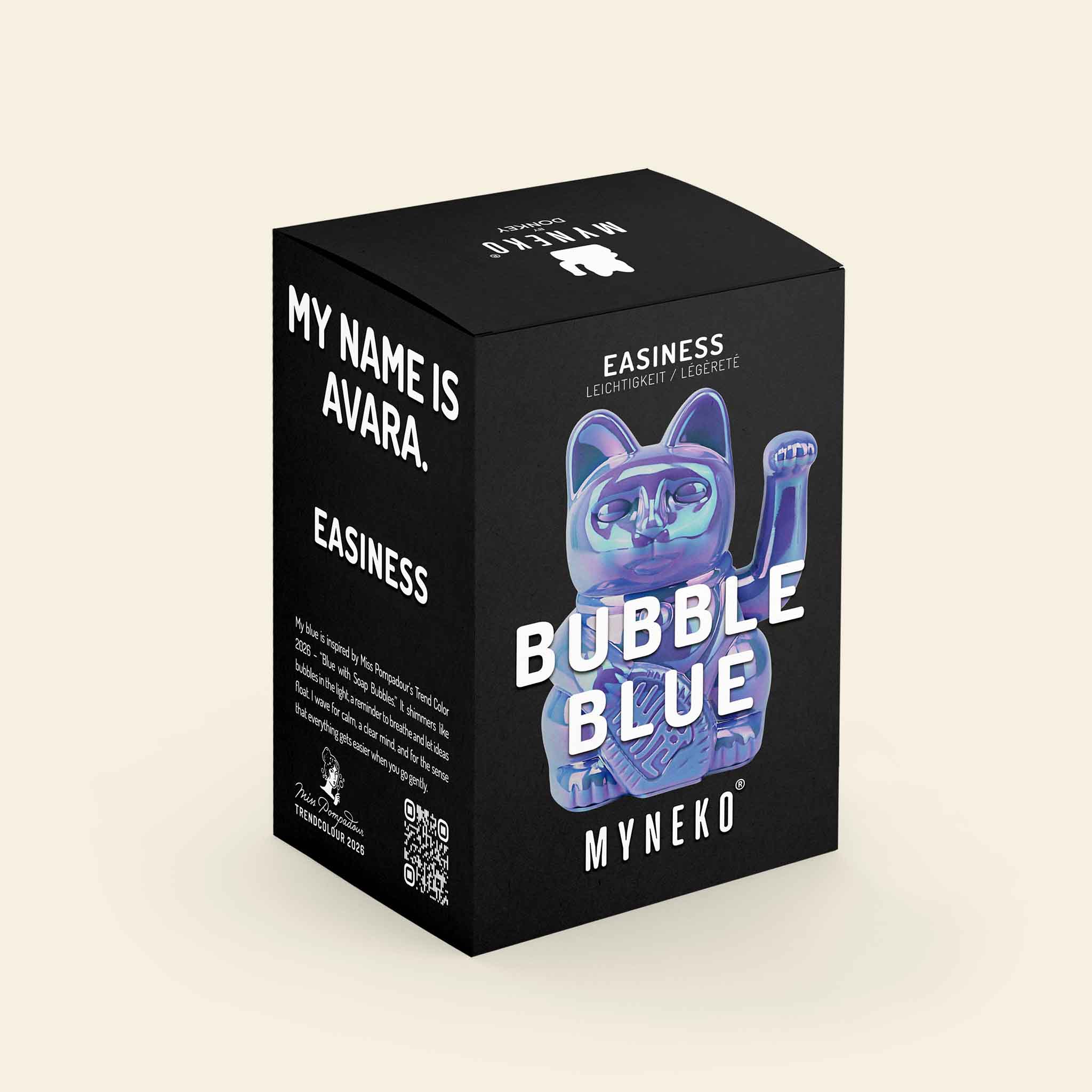 Lucky Cat Bubble Blue "Avara"