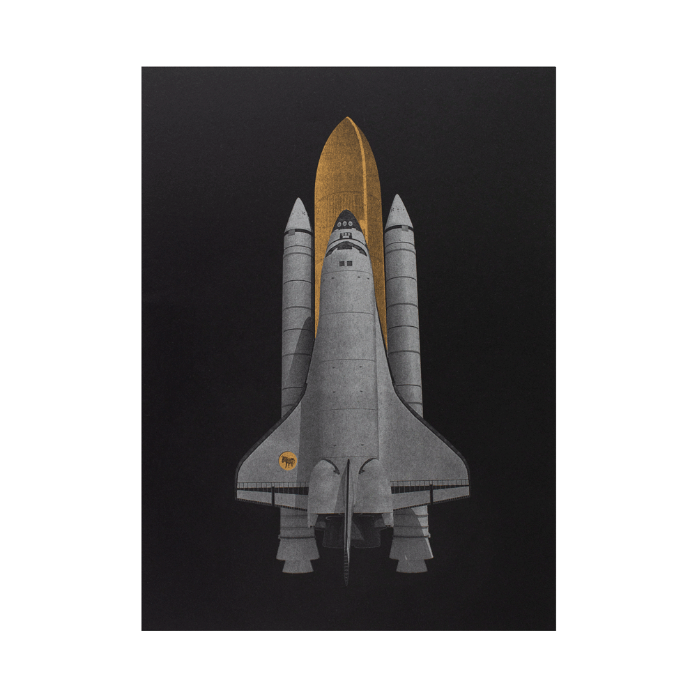 Risography Artprint Space Shuttle