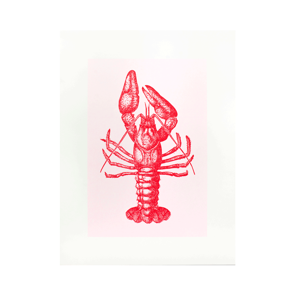 Risography Artprint Lobster
