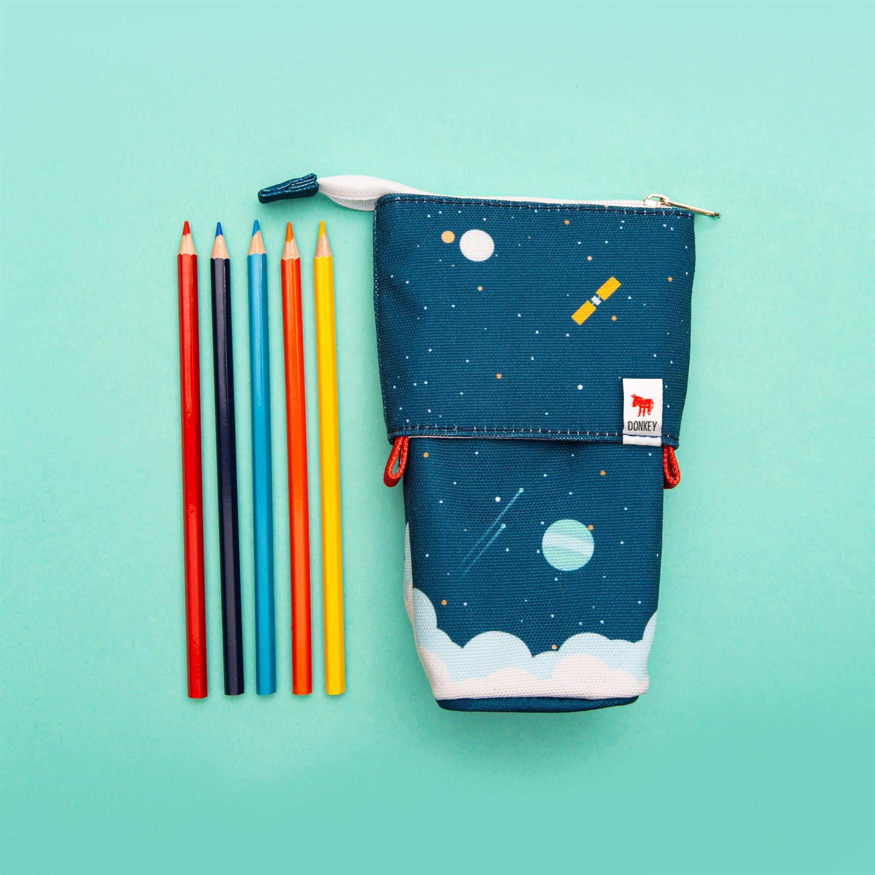 Blaue Eule Federmäppchen Als Pop-Up-Make-up-Tasche – Stylischer Organizer Mit Reißverschluss