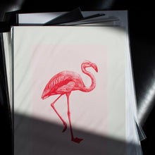 Load image into Gallery viewer, Risography Artprint | Flamingo