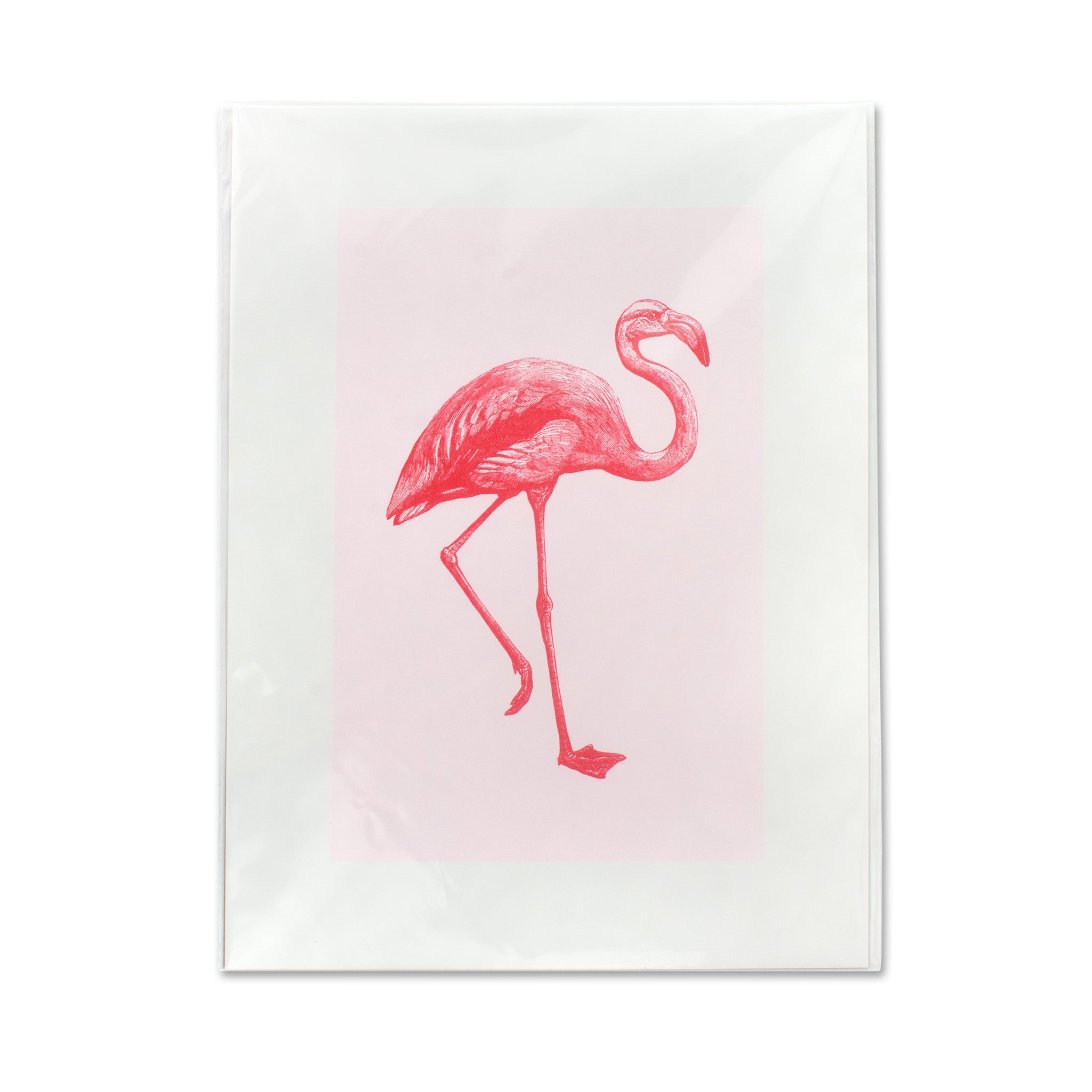 Risographie Artprint Flamingo
