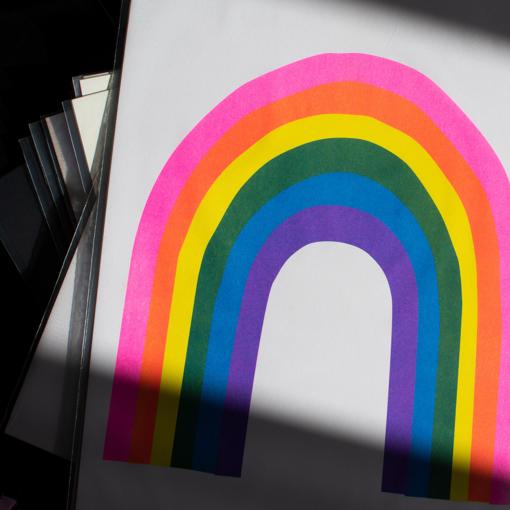 Risographie Artprint Over the Rainbow